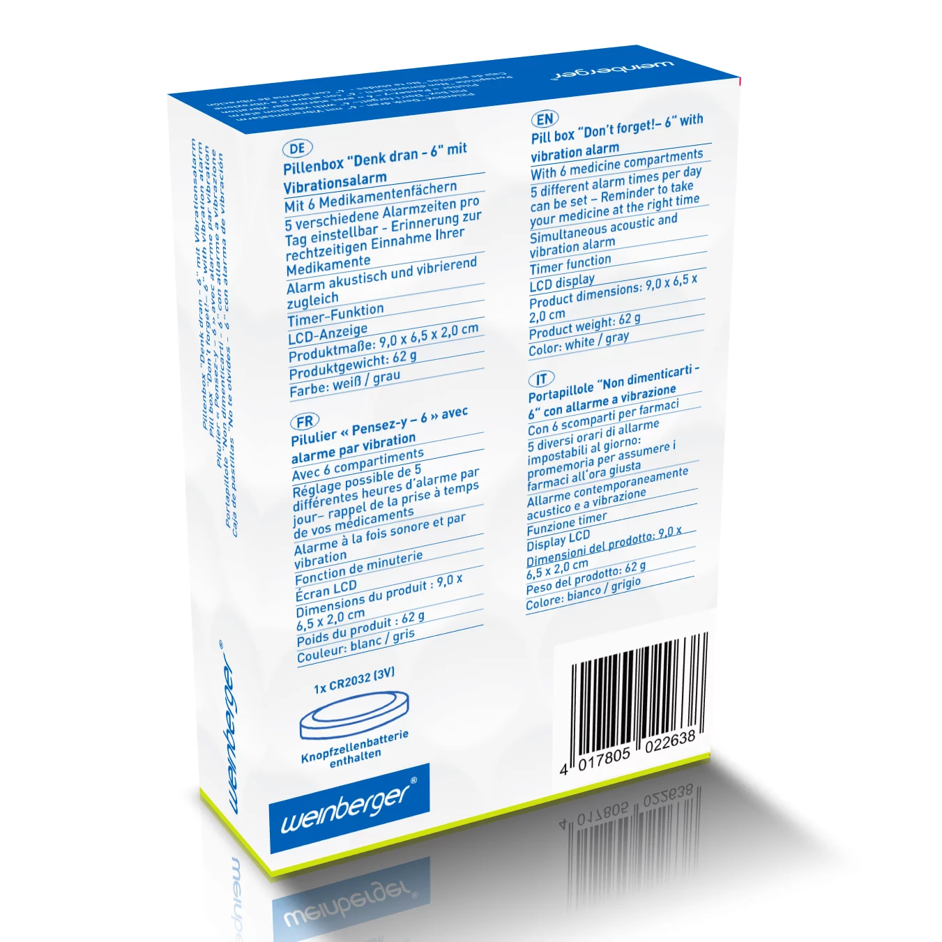 Pill box with Vibrating Alarm