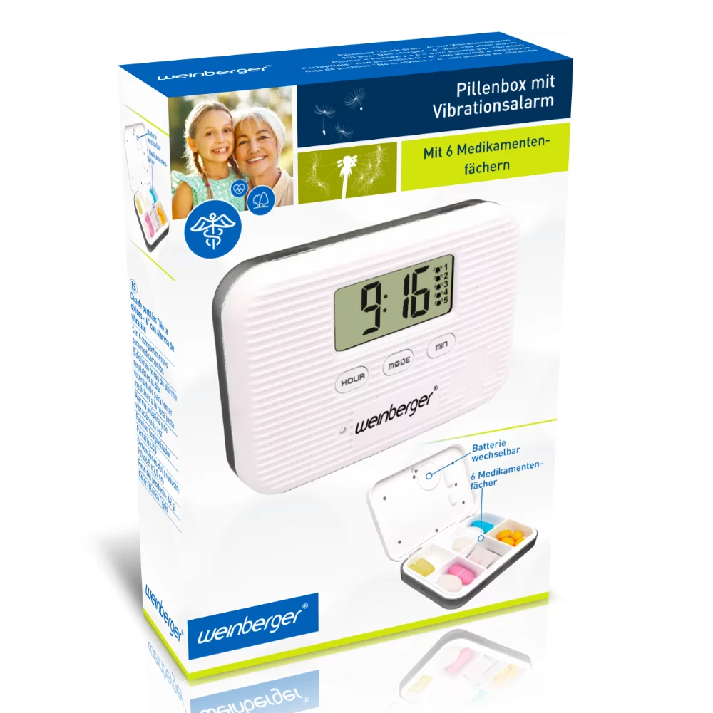 Pill box with Vibrating Alarm