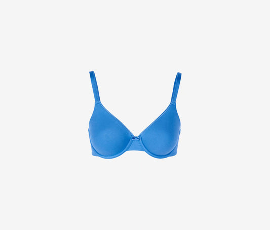 Women Non Padded Underwired Adjustable Bra, Blue