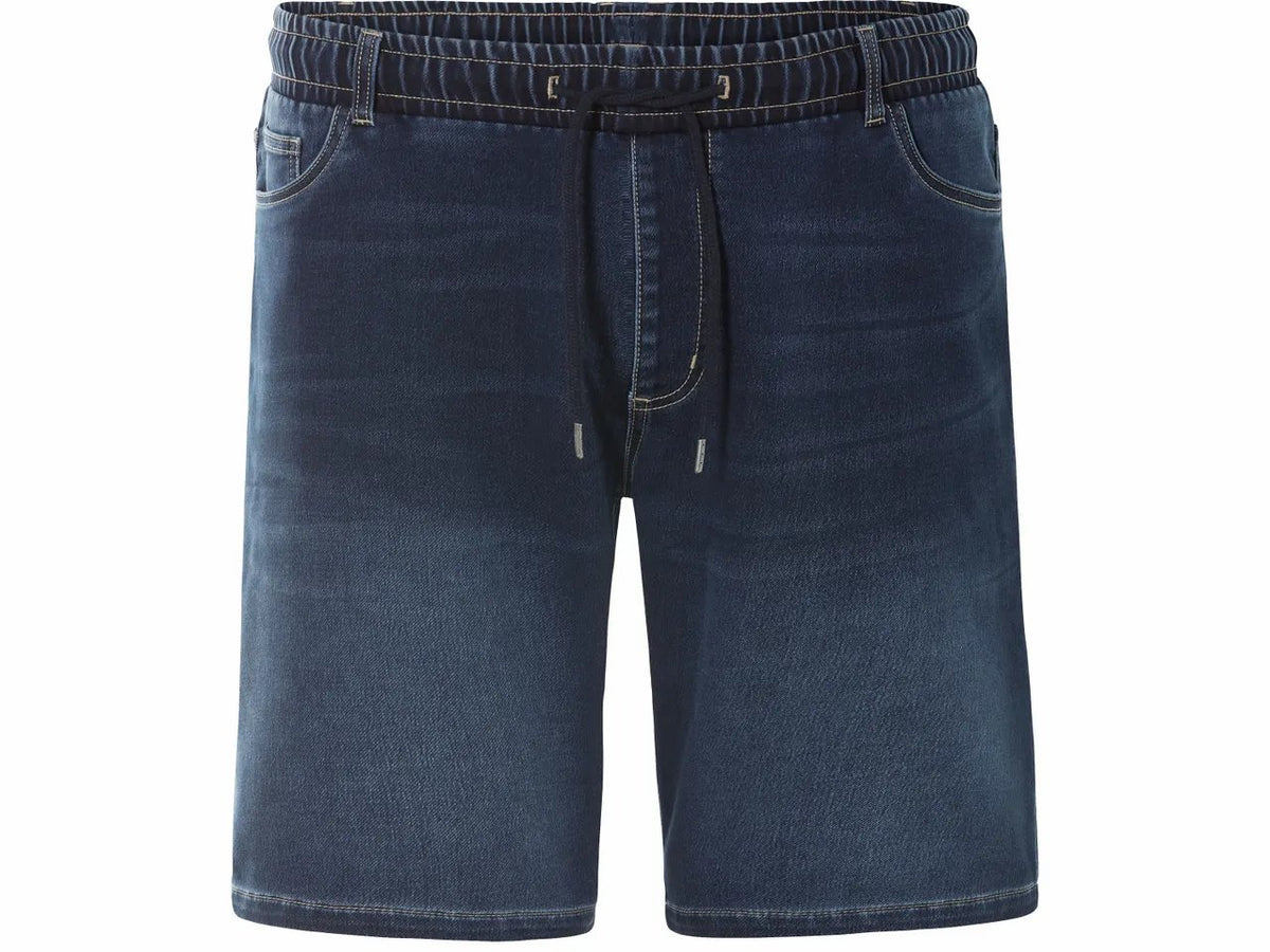 LIVERGY Men’s Bermuda Denim-swear Shorts (Dark Blue)