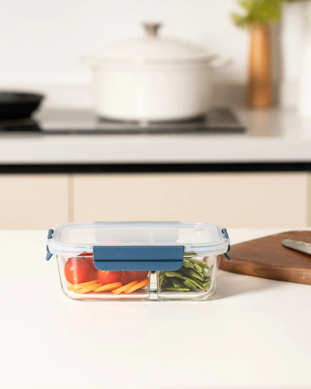 GOBOX Glass Container With Two Compartments