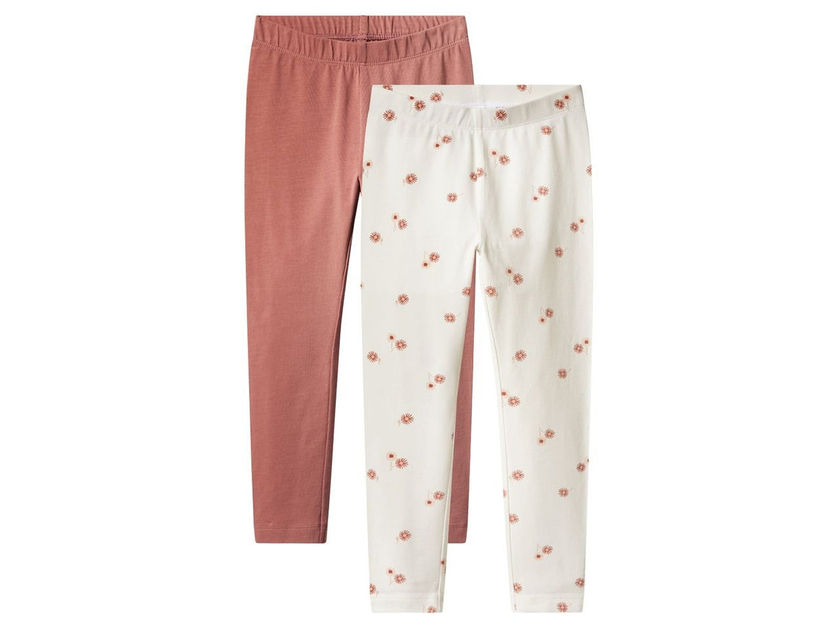 LUPILU Girls’ Cotton Leggings, 2 pcs