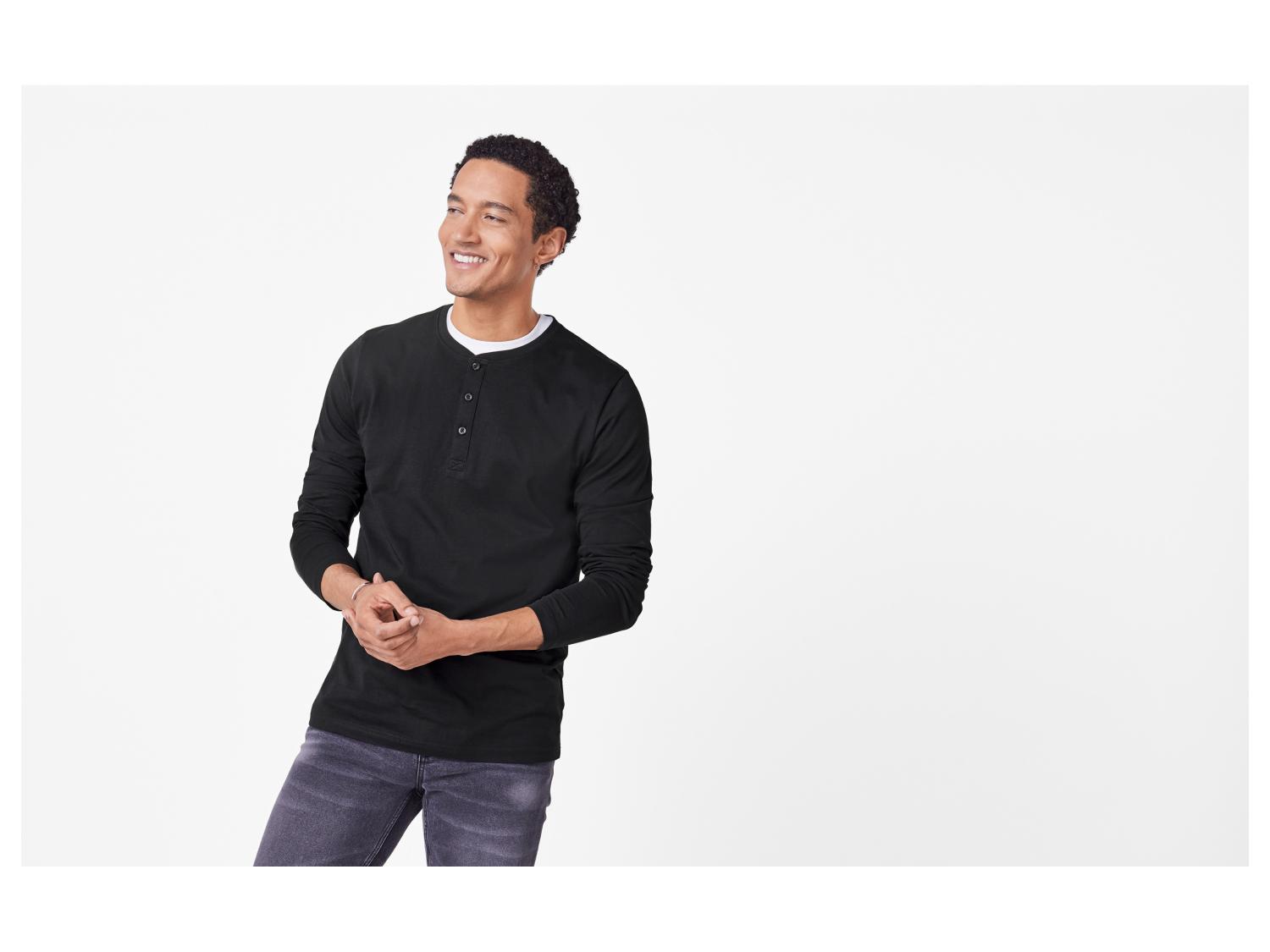 Men’s Longsleeve Top - esmara men (Black)