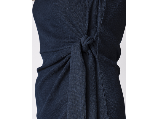 Mousseline midi Dress, navy