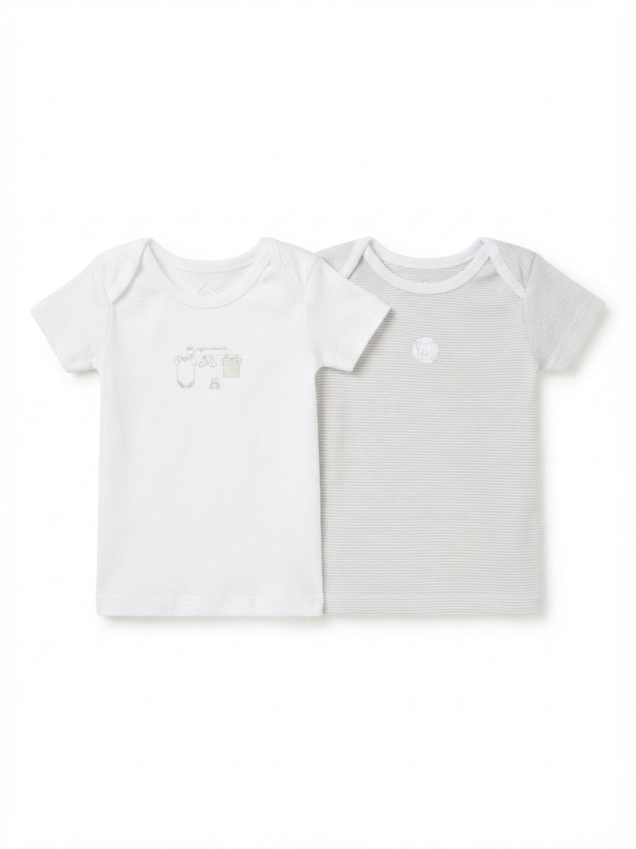 Babies’ T-Shirt, 2 pcs ( grey)