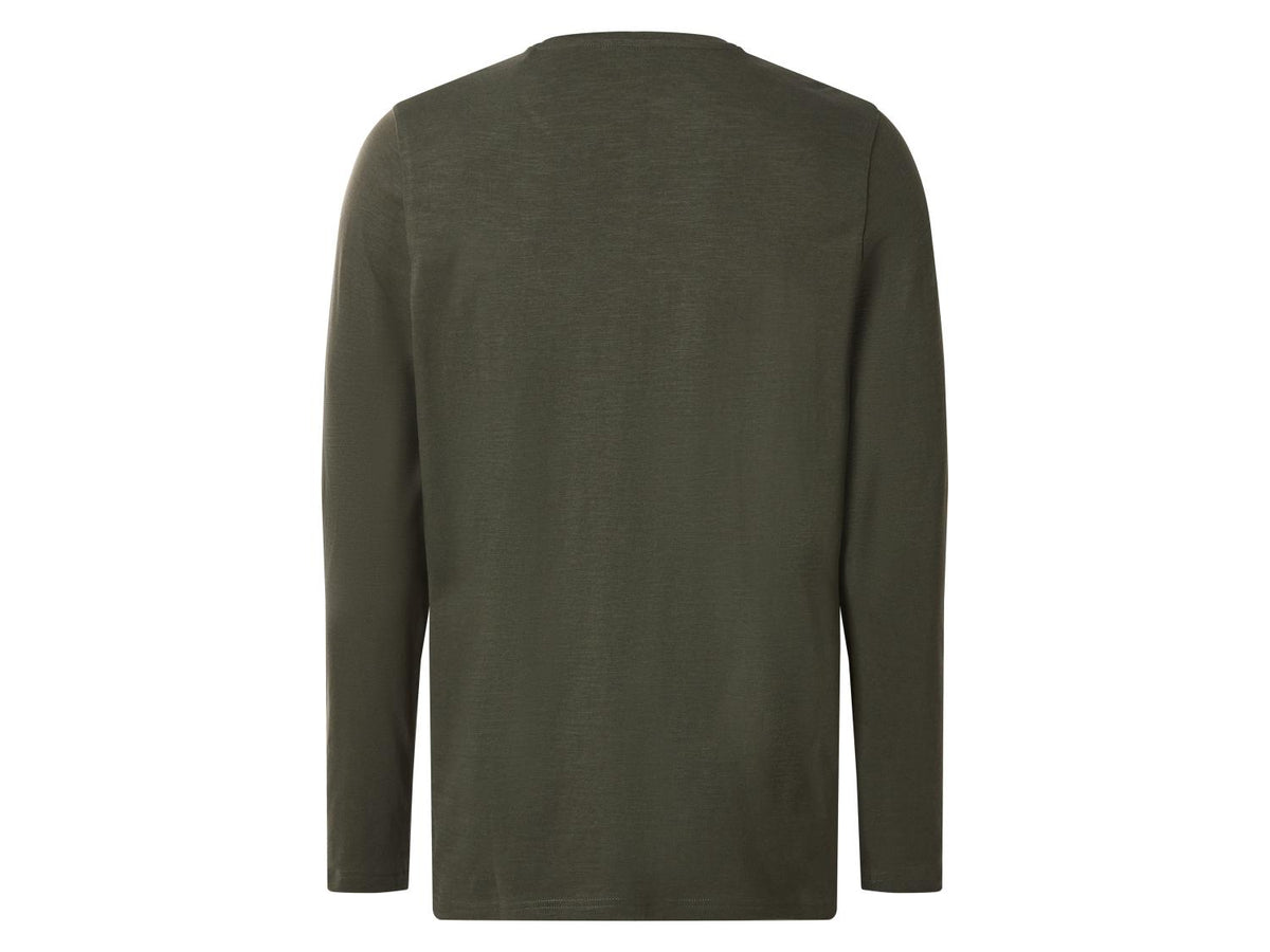 Men’s Longsleeve Top - esmara men (Olive green)