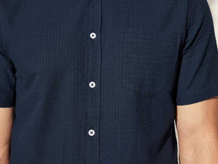 LIVERGY® Men's Casual Shirt, with Slightly Rounded Hem