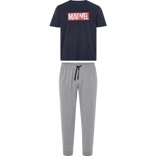 Marvel Men's Pajamas Sleeve Black Grey