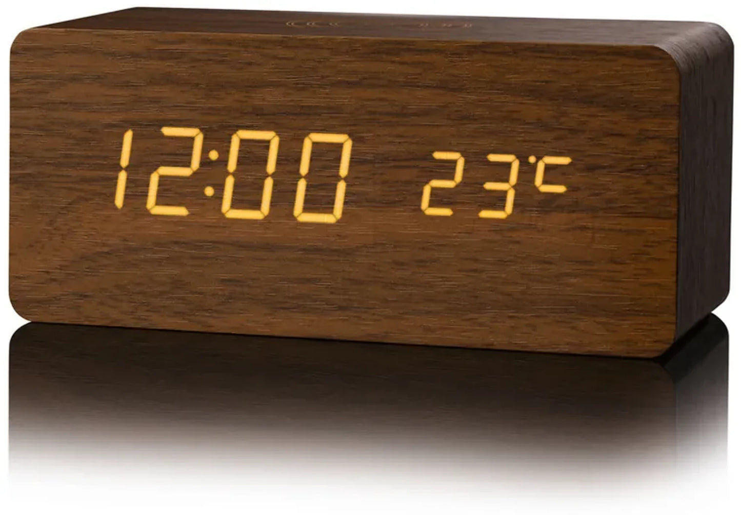 AURIOL® Digital Wooden Alarm Clock with Qi® Charger