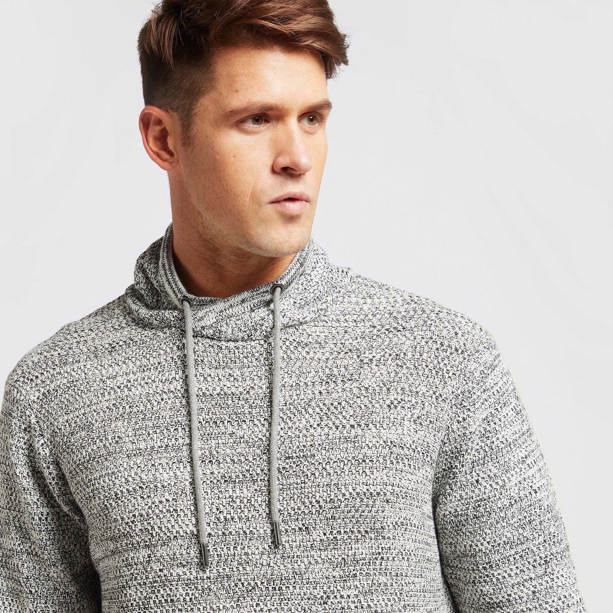 Men’s Textured High Neck Sweater