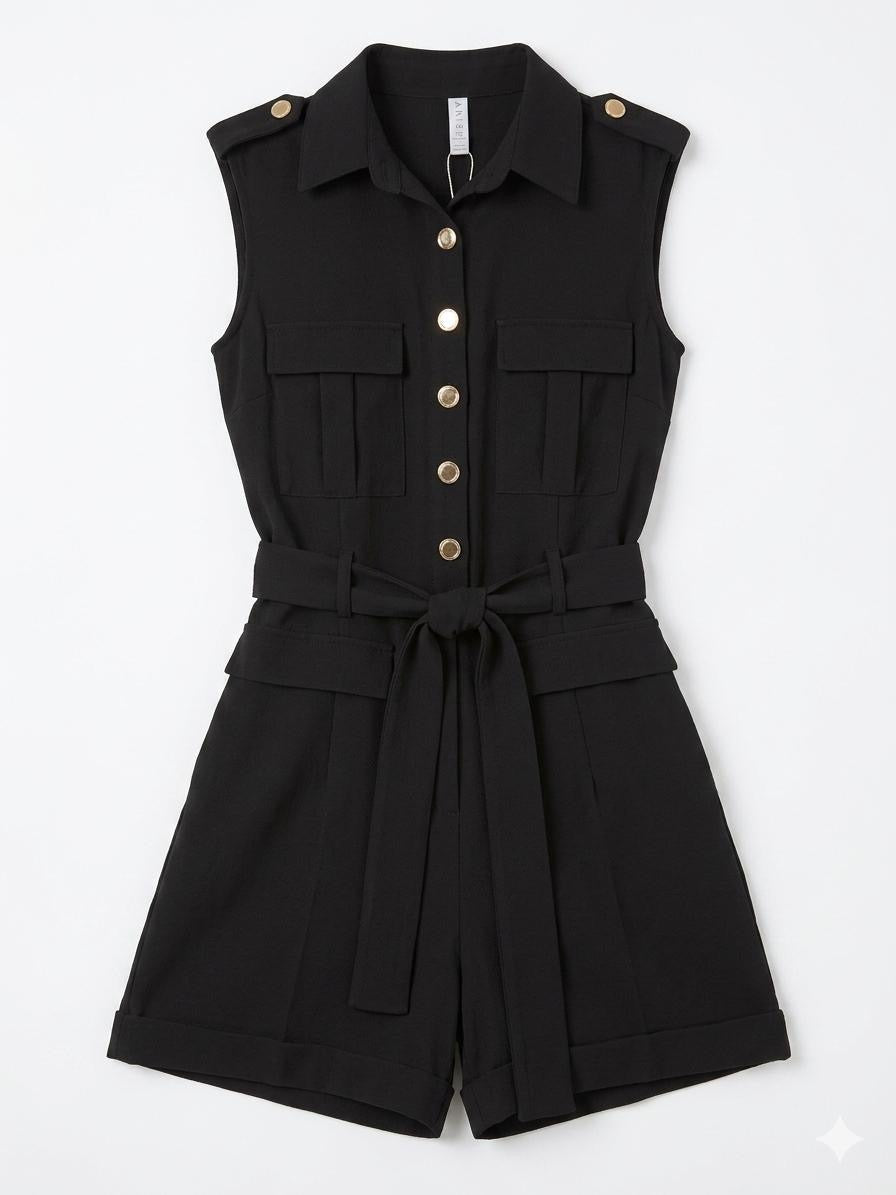 AMISU Women’s Jumpsuit ( Black )