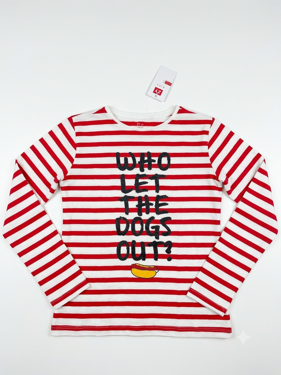 ZY GIRL Girls Long sleeve Striped Top