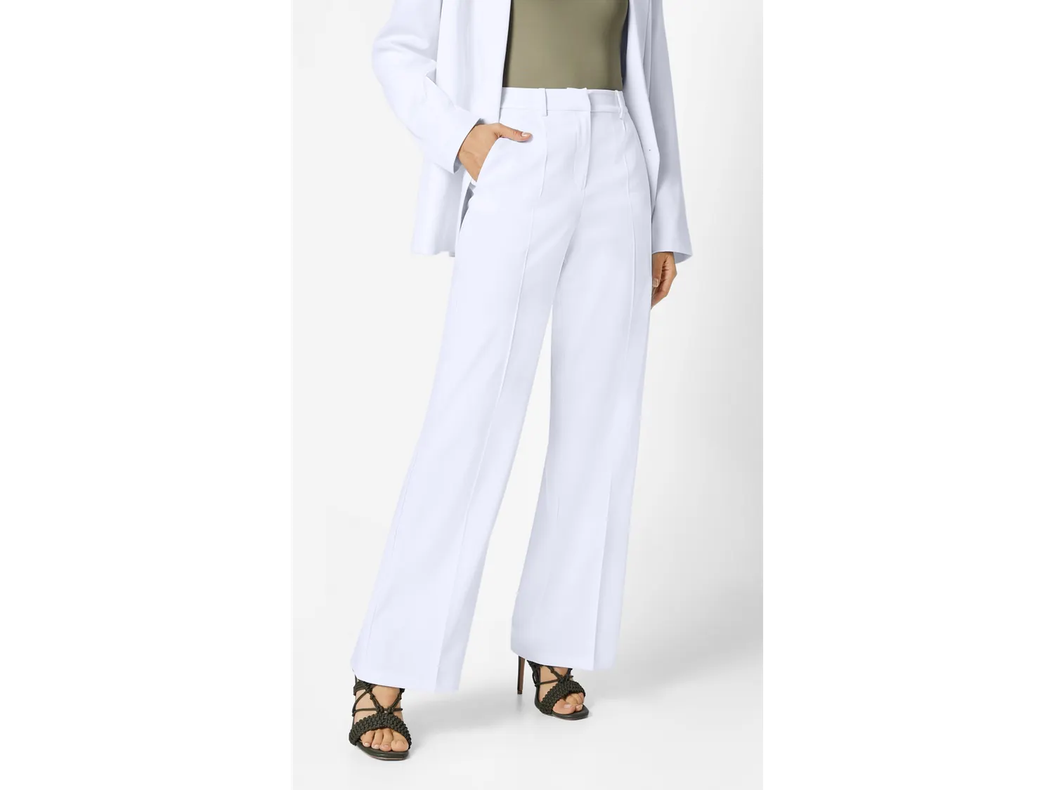 Women's palazzo pants (White)
