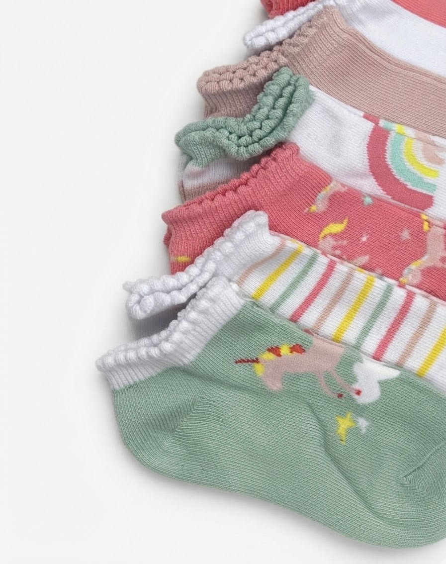 KUNIBOO Baby Girls’ Socks , 7 pairs