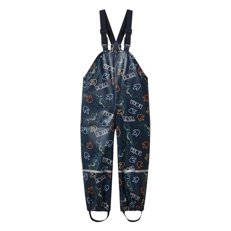 LUPILU Boys’ Waterproof Overalls - Dinosaurs (Navy)