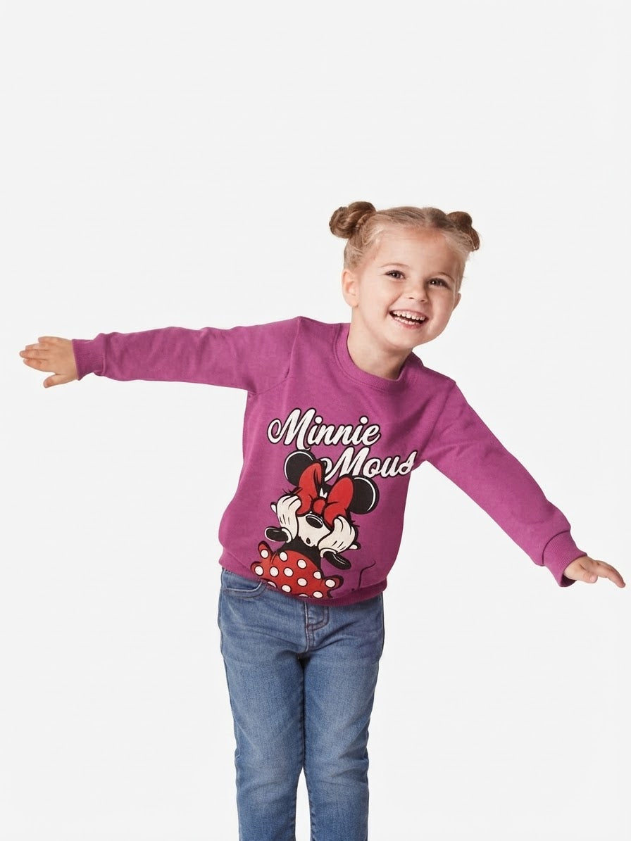 Girls’ Cotton Sweatshirt - Minnie Mouse