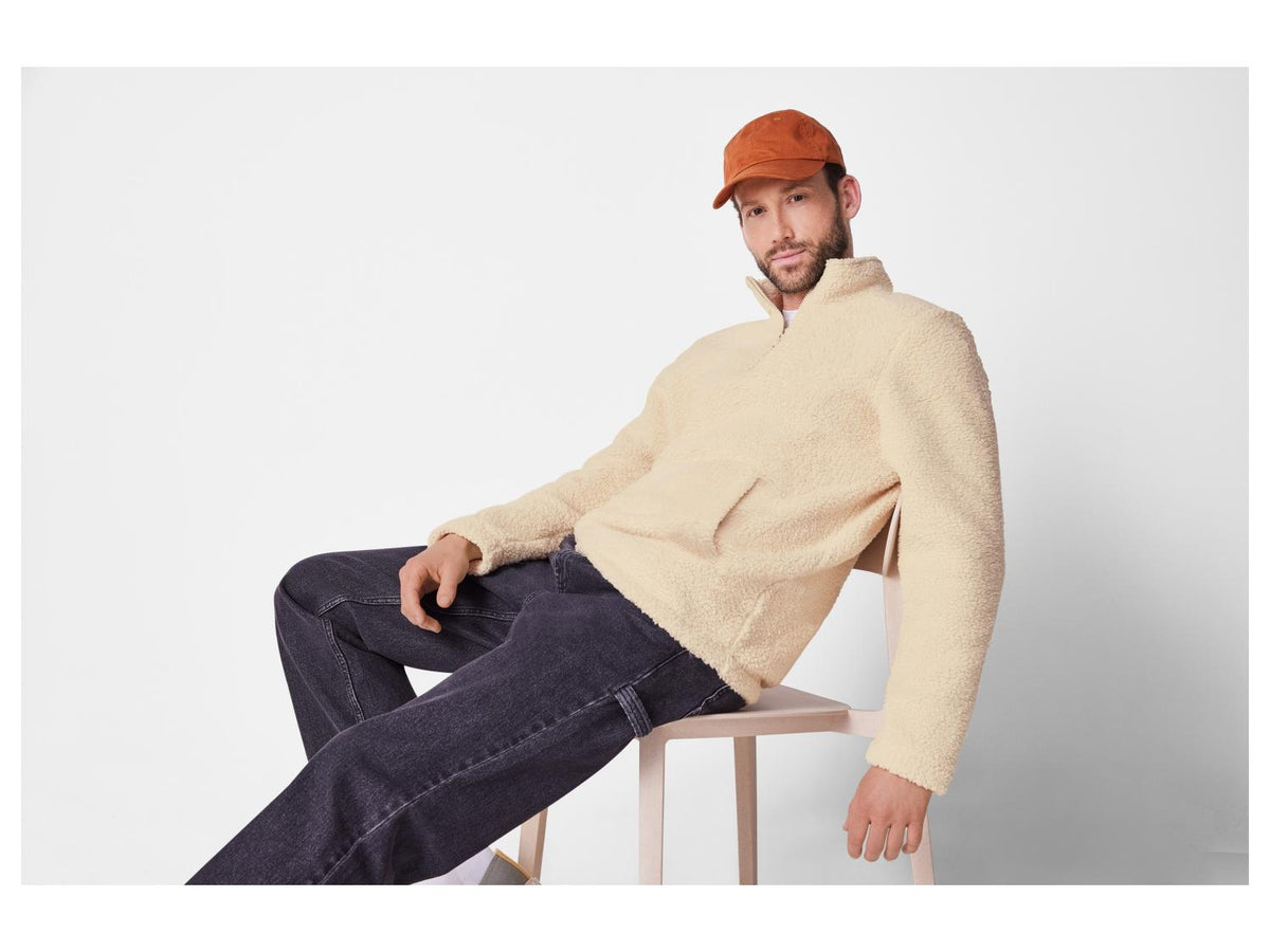 Men’s Plush Fleece Truck Sweater (beige) - Esmara men