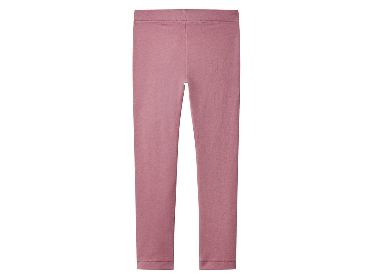 LUPILU Girls’ Cotton Leggings, 2 pcs (Pink/black)