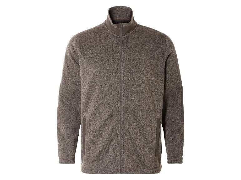 LIVERGY Men’s Fleece Knit Jacket (brown)