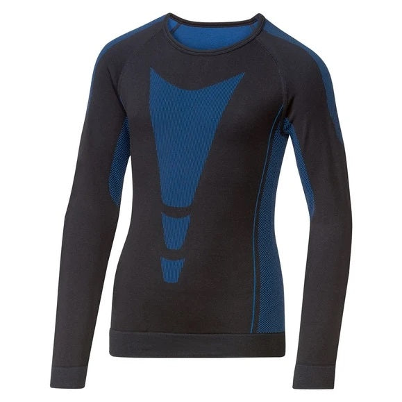 CRIVIT Boys’ Seamless Thermal Base Layer Set (black/blue)