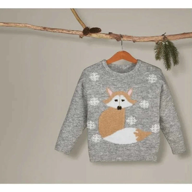 LUPILU Girls’ Knitted Sweater - Fox