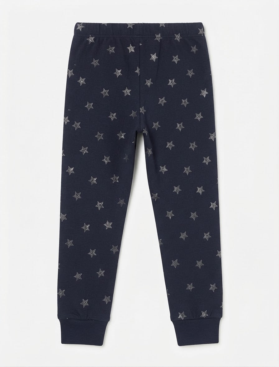 Girl’s Fleece Joggers - Stars (Navy)