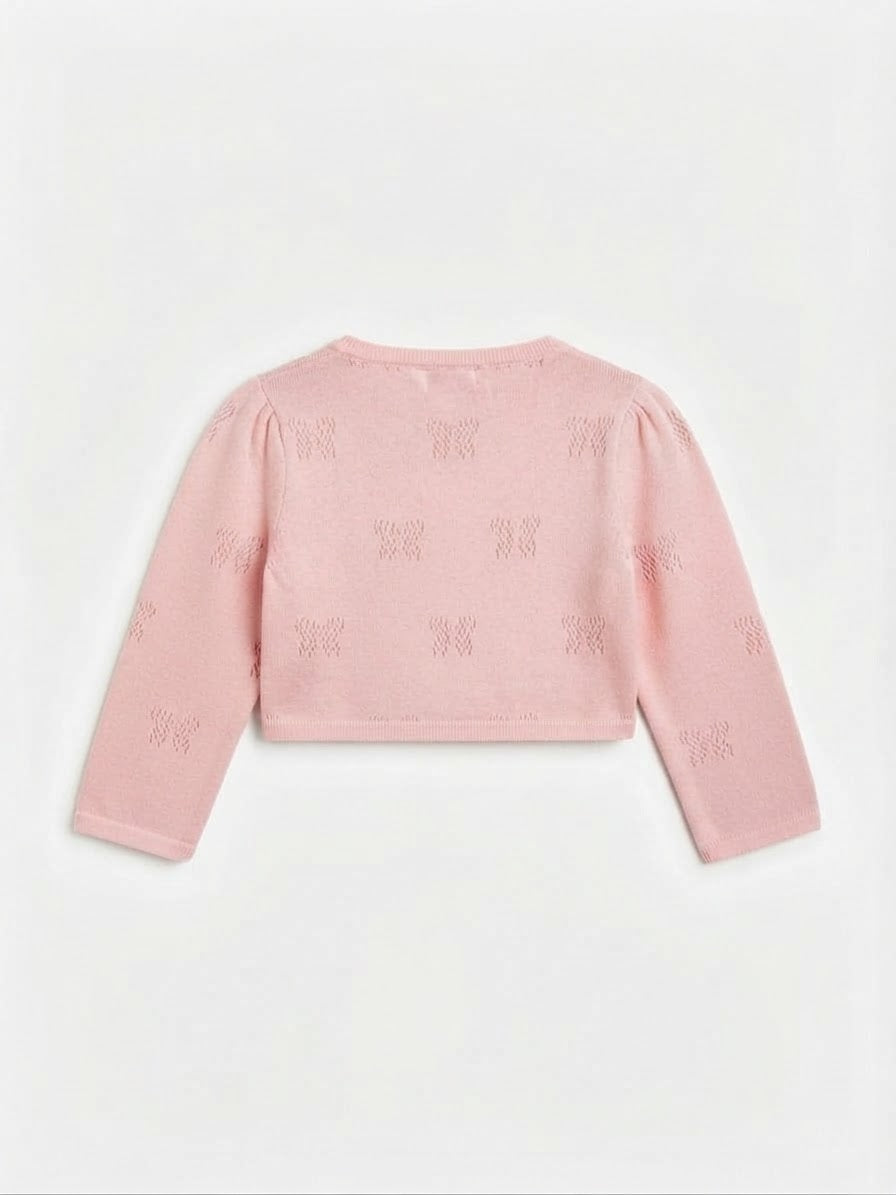 Baby Girl’s Knit Cardigan - Sergent Major (pink)