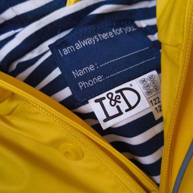 L&D Girls’ Waterproof & Windproof Jacket (Yellow)