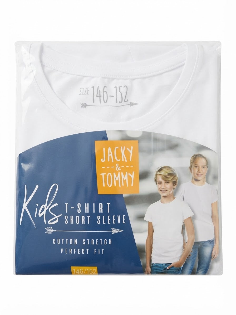 Kids’ Basic Cotton T-Shirt (white) - Jack & Tommy