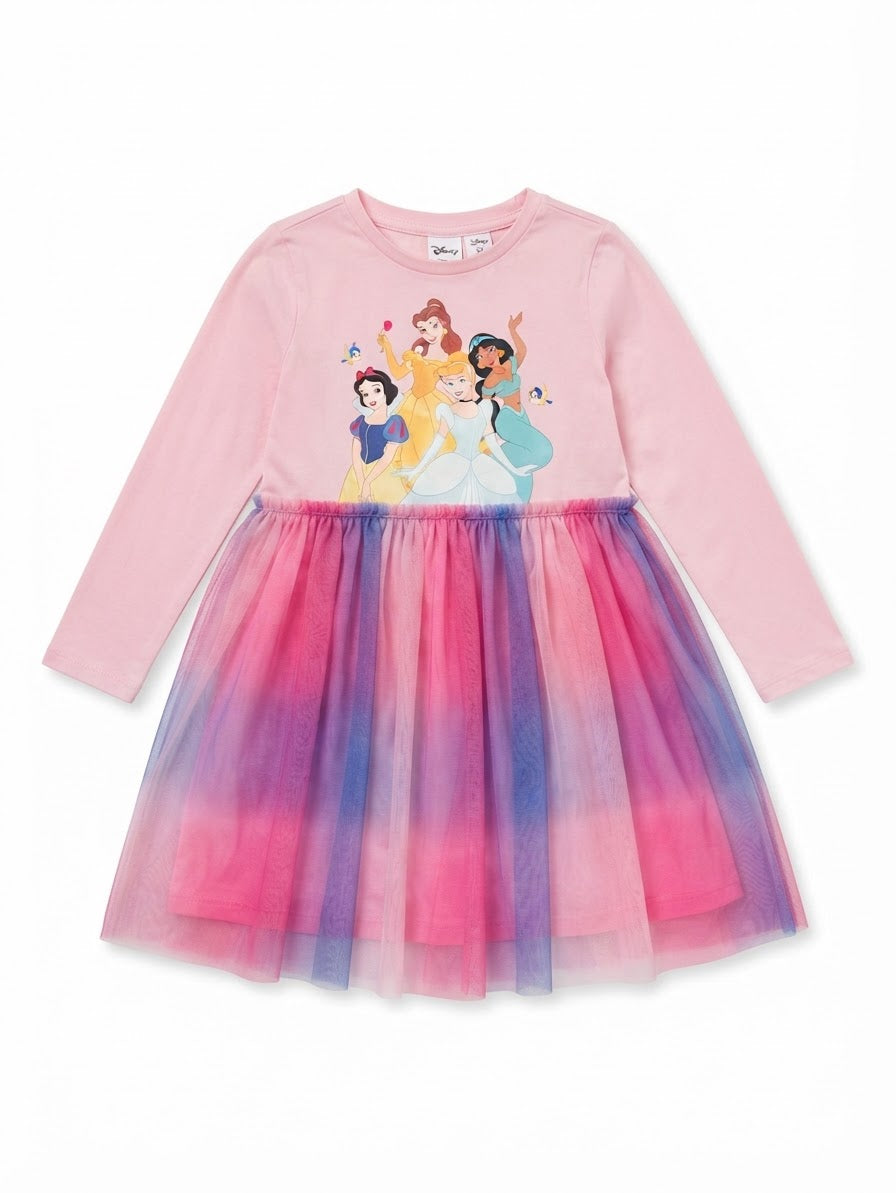 Girls’ Longsleeved Dress with Tulle - Disney Princess