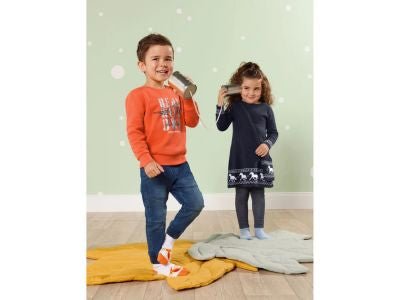 LUPILU Girls’ Knit Cotton Dress With Handbag