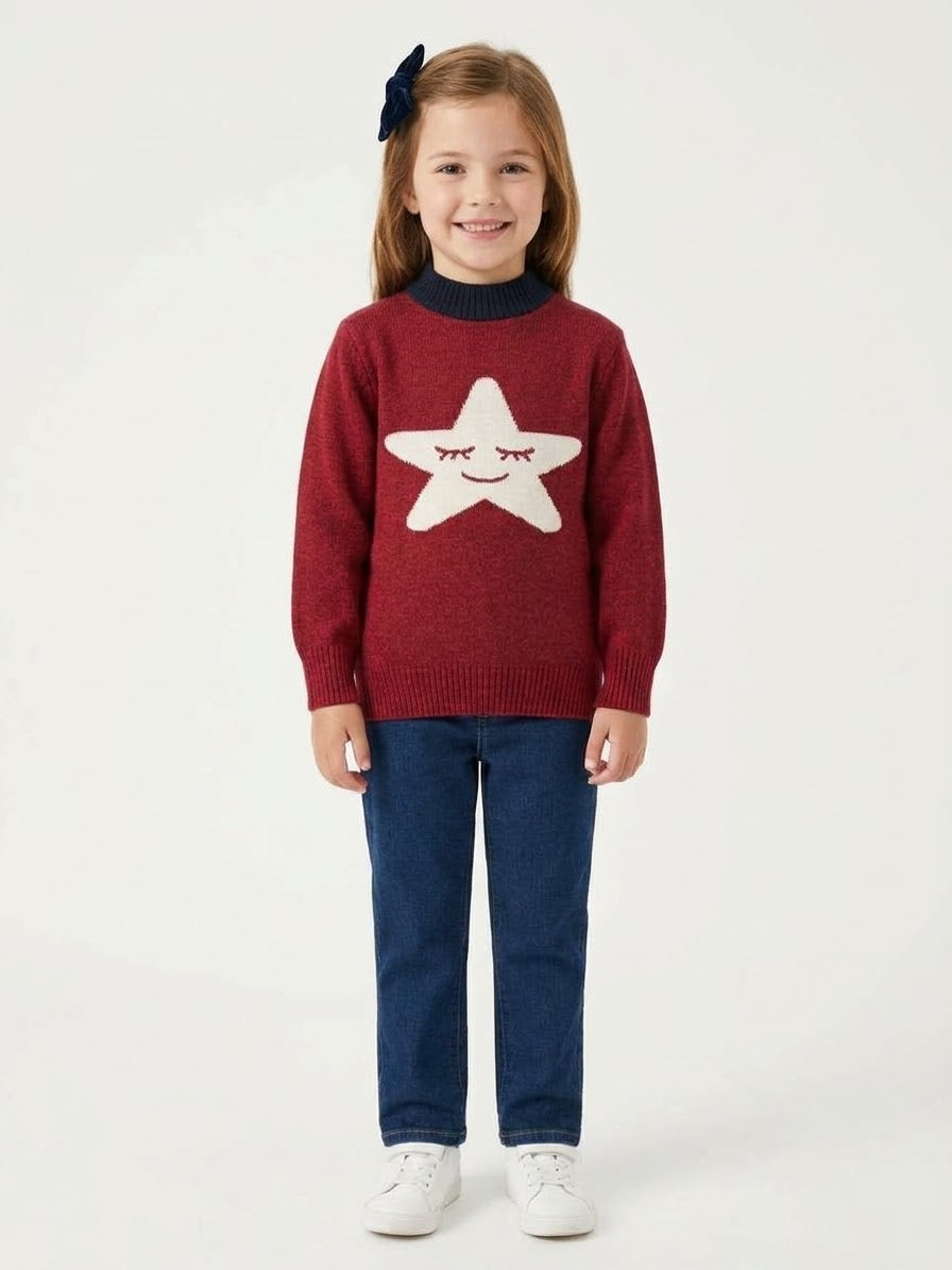 PATPAT Girls’ Soft Knit Sweater