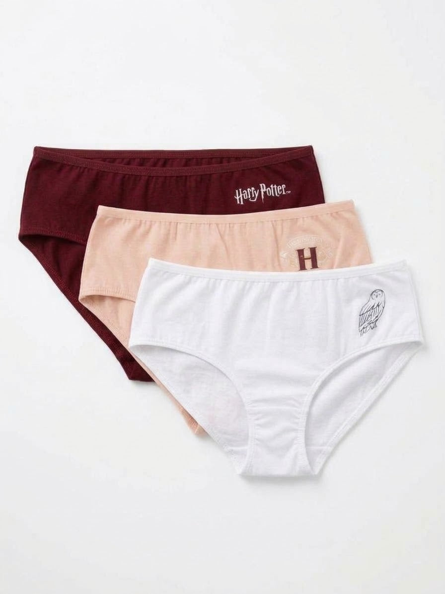 Girls’ Cotton Briefs - Harry Potter , 3 pcs
