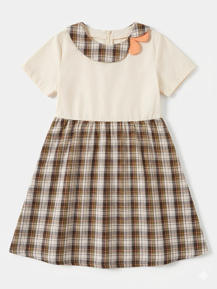 PATPAT Girls plaid Dress