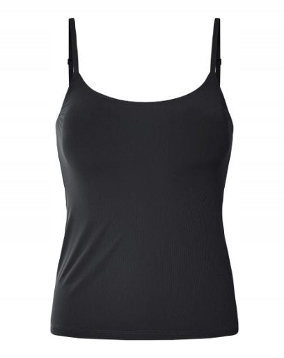 ESMARA Women's ribbed top with spaghetti straps, 2 pieces, Black