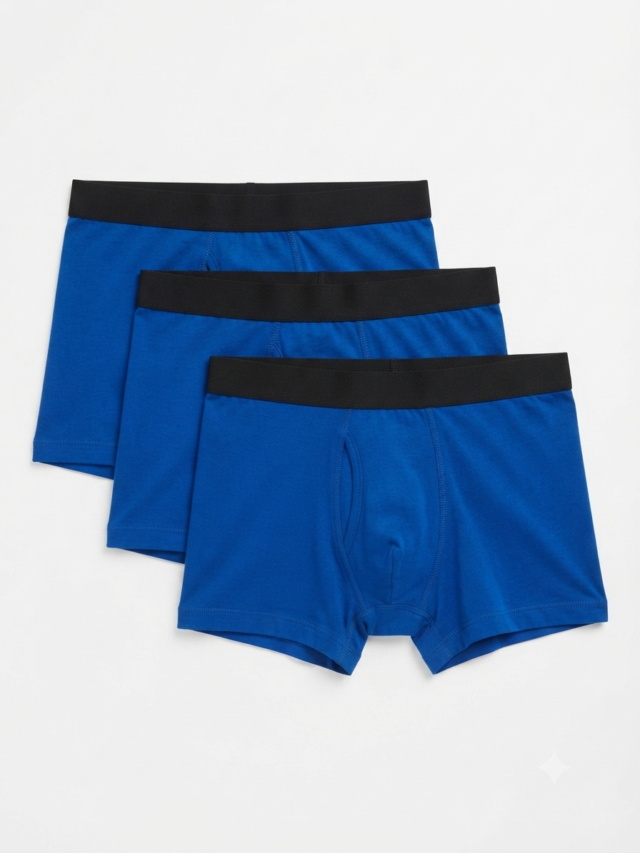 Men’s Boxers Set (Blue), 3 pcs