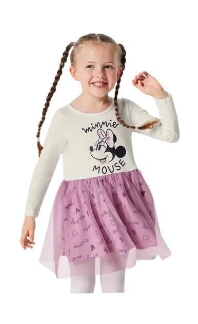 MINNIE MOUSE Girls Longsleeve Dress with tulle skirt