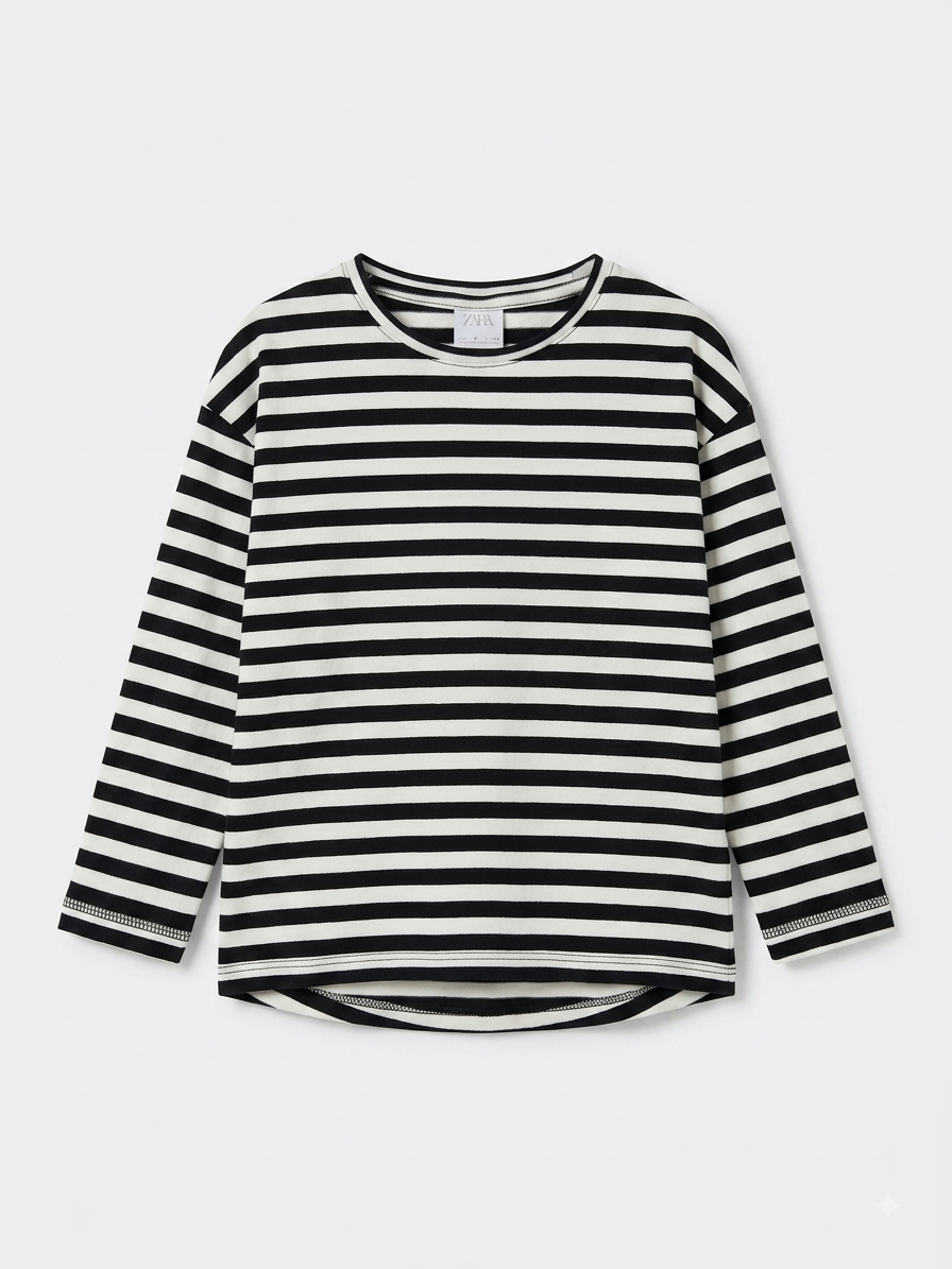 ZARA Girls Longsleeve Striped Top