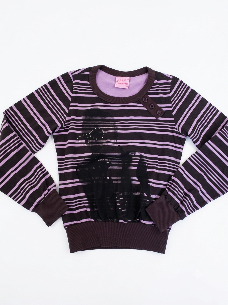 LUNENDER Girls Longsleeve Striped Top