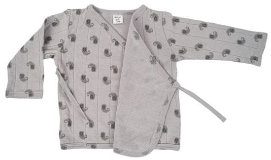 LODGER Babies’ Muslin Fold-over Bodysuit (Grey)