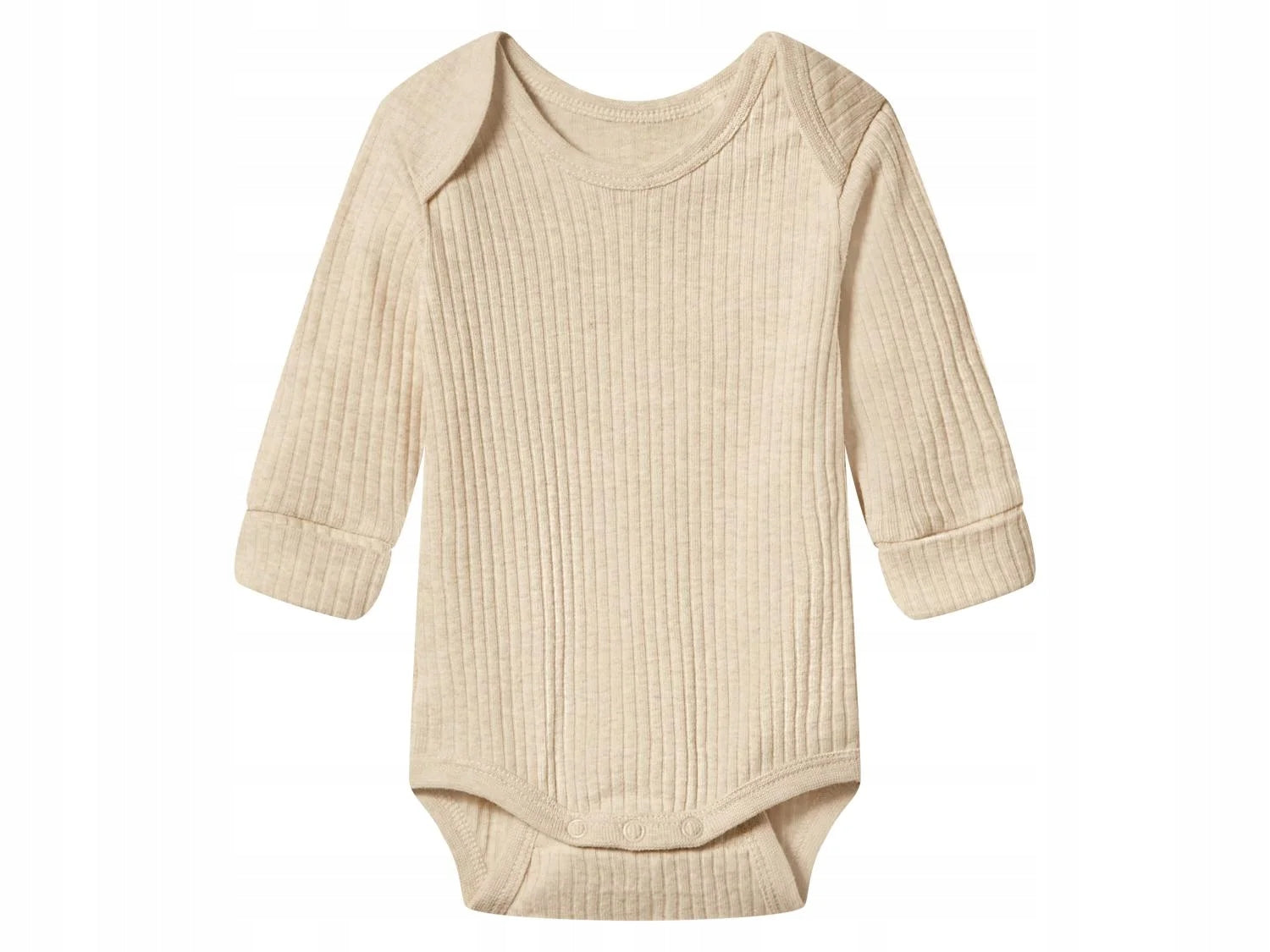 LUPILU Babies’ Ribbed bodysuit/pants Set (Beige)