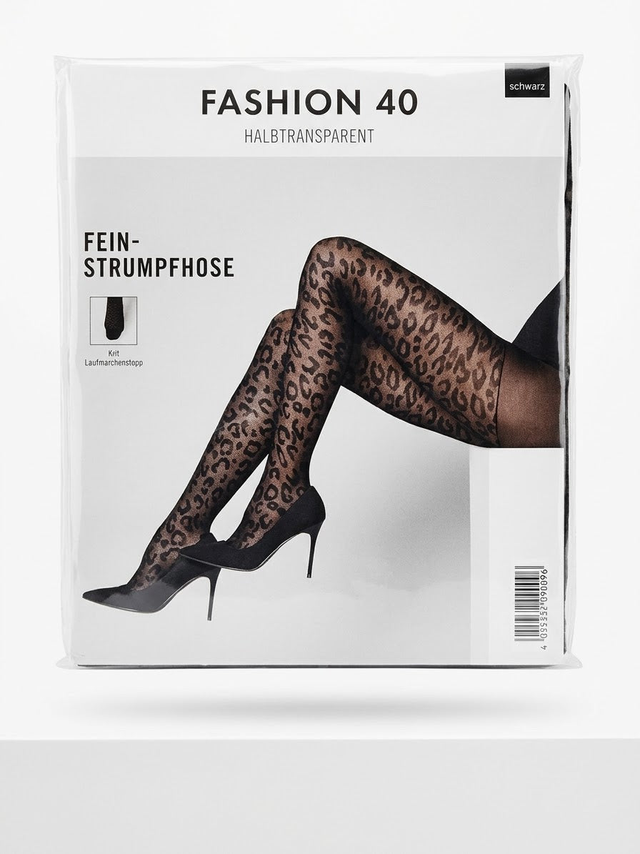 ESMARA Women’s Tights - Leopard (black)