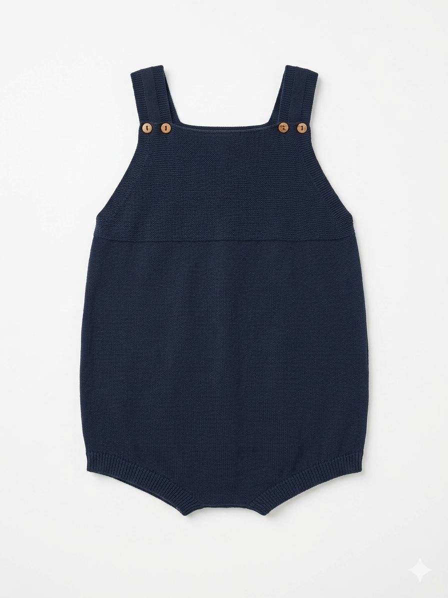 Navy Knit romper for babies