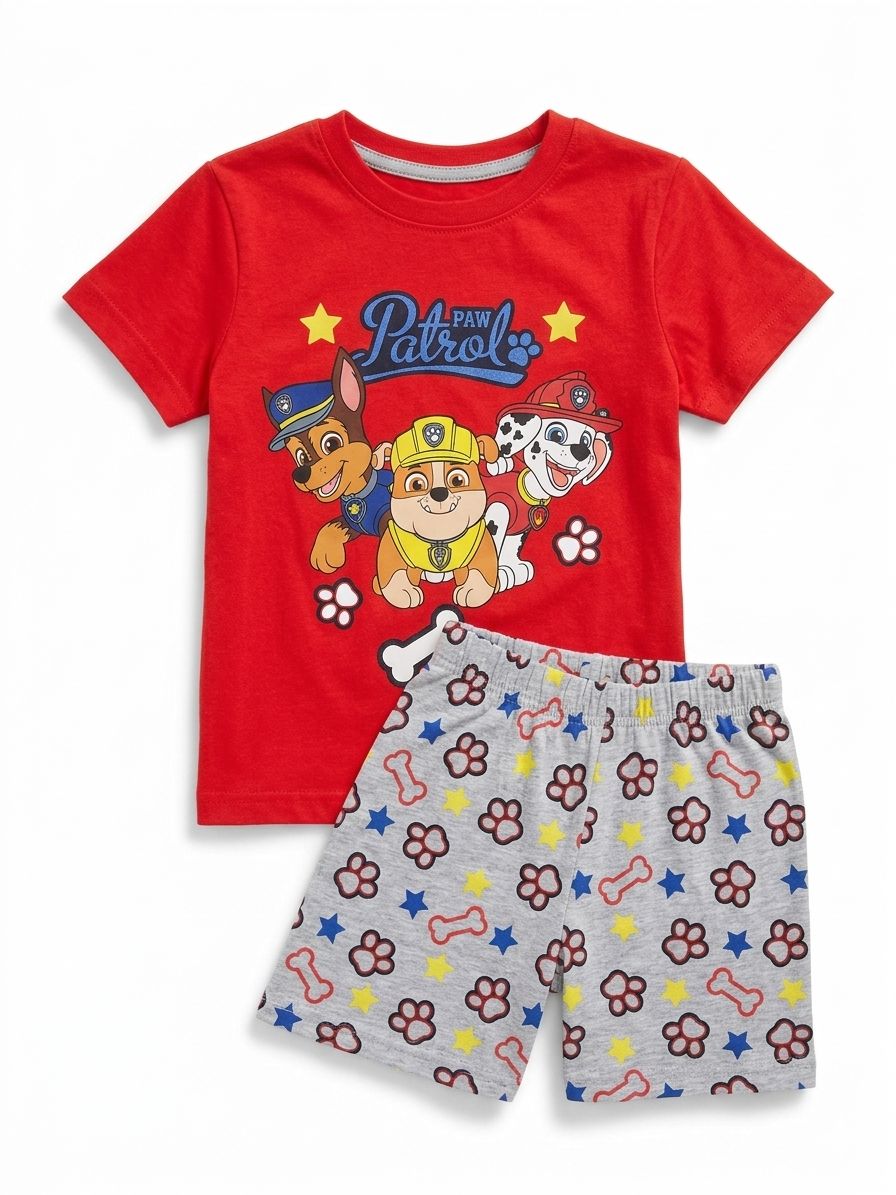 Kids' PAW Patrol Pajama Set – Red & Grey