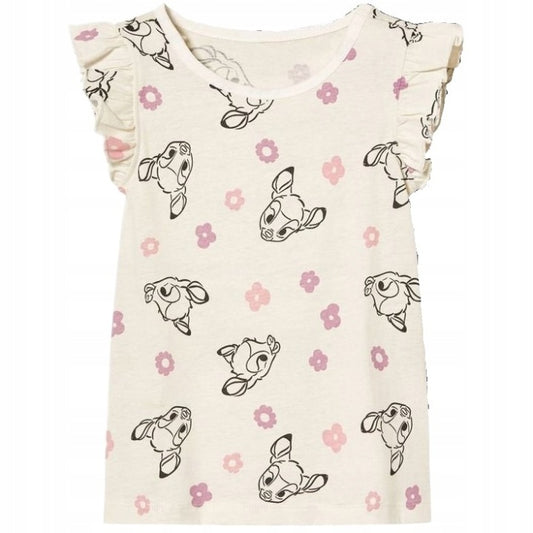 A set of short-sleeved ruffle T-shirts, with a Bambi motif