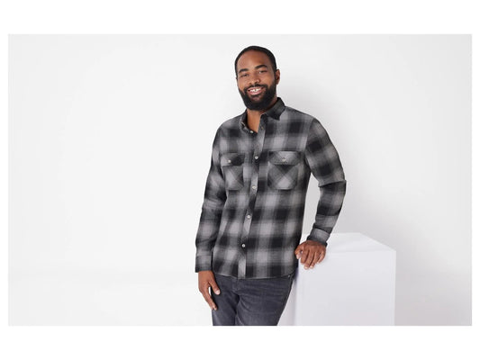 Men's Checkered Shirt (Black/Grey)