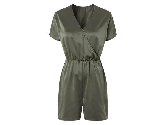 Esmara® Women's satin jumpsuit (Olive Green)