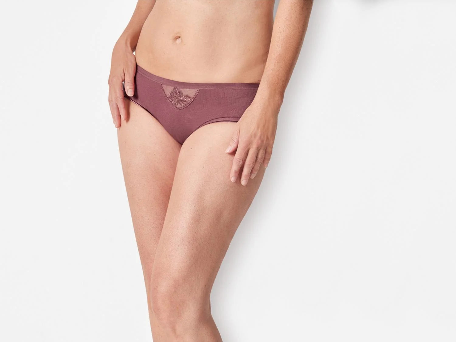 Women's briefs, 3 pieces, in cuddly fine rib quality