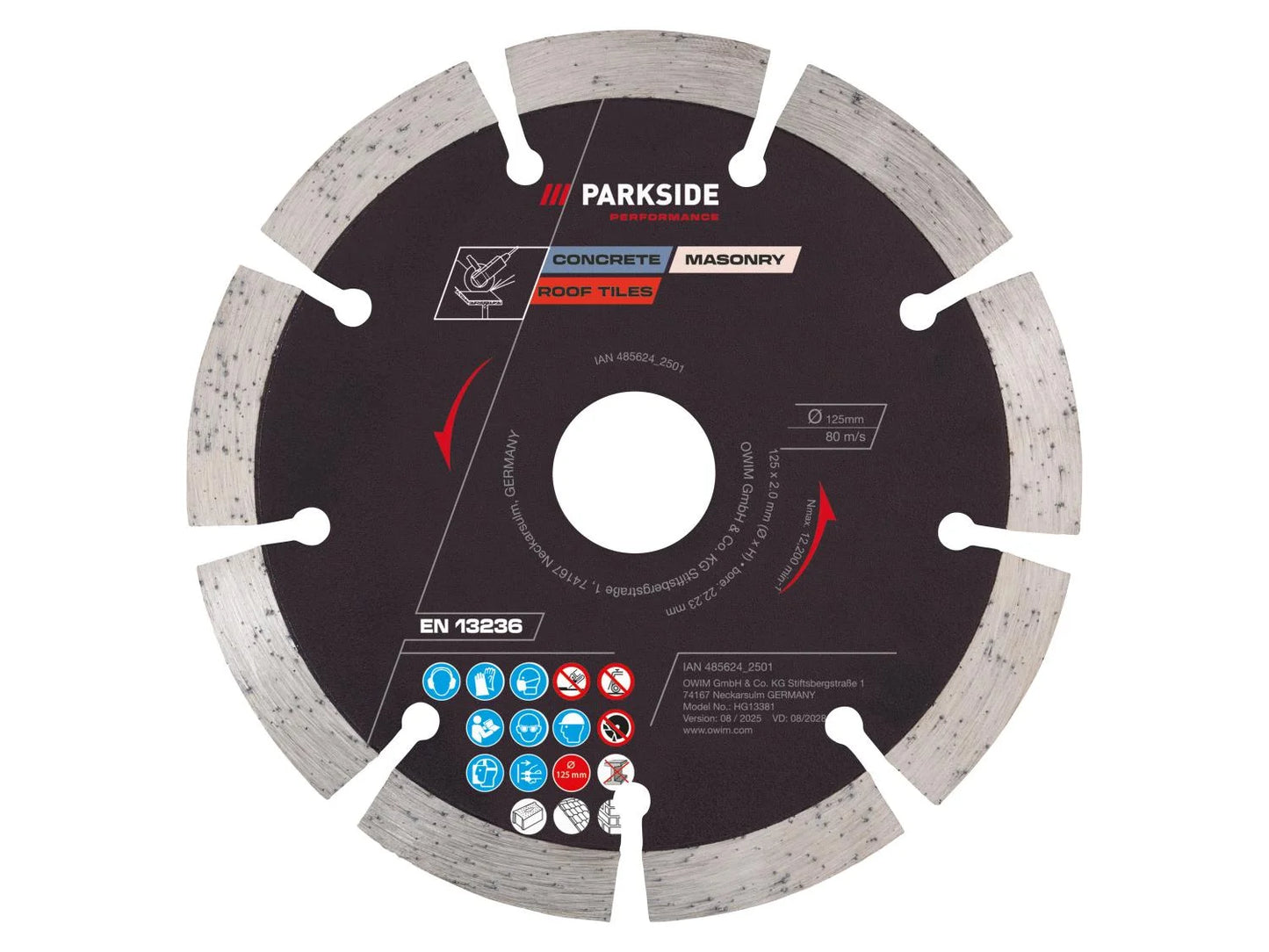 PARKSIDE PERFORMANCE® Cut-off disc (Diamond Blade)
