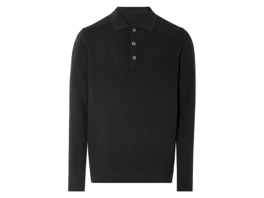 Men's long-sleeved polo shirt